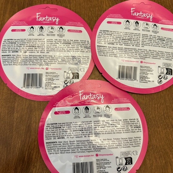 3x Fantasy by Masque Bar Penguin Purifying Facial Sheet Masks Coffee Licorice - Picture 3 of 3